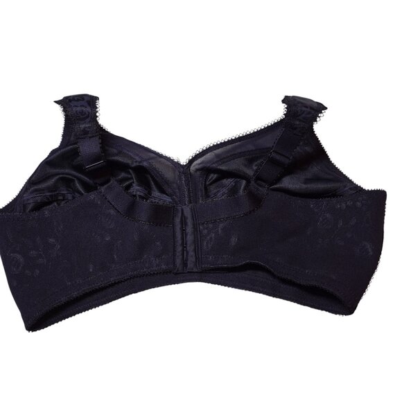 Playtex 18 Hour Ultimate Shoulder Comfort Wireless Bra Sz 44C Black Jacquard - Picture 3 of 9